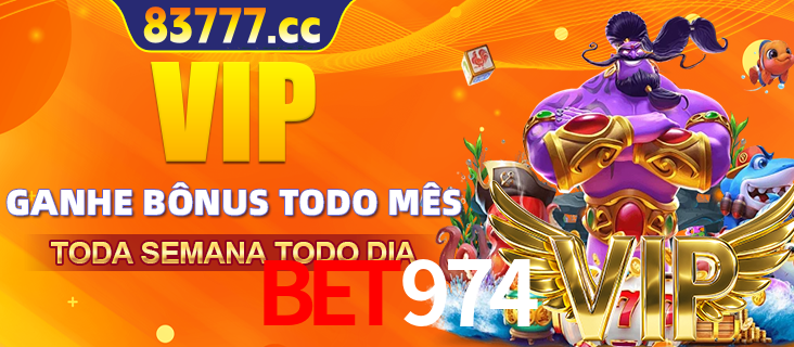 Banner promocional do BET974 oferecendo 100% de recompensas adicionais contínuas para quem fizer o login diário (Daily sign-in), com um mascote de coelho.